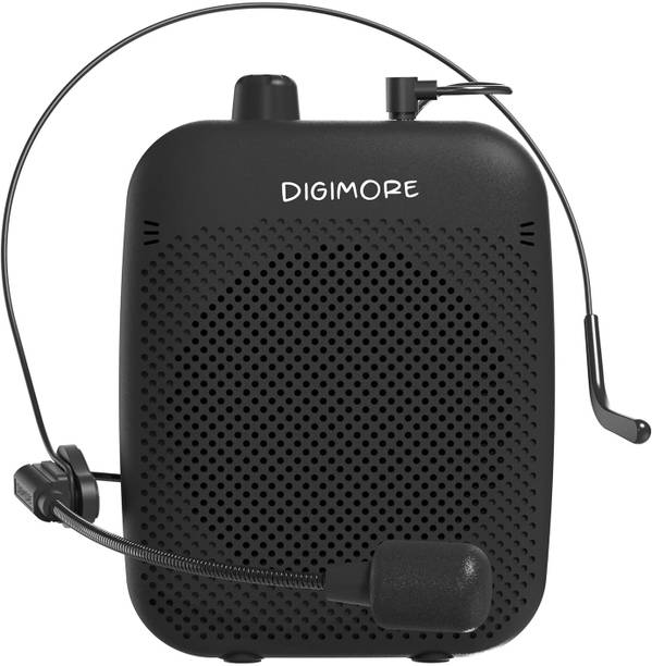 Digimore 10W Voice Amplifier w BT, Head Mic, Type-C & 10Hrs Battery Life D-1200 Speaker Cabinets