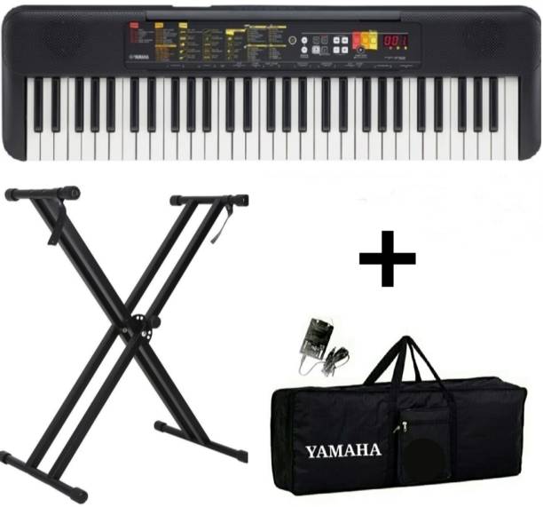 YAMAHA F-52 + CARRY CASE + DOUBLE PIPE STAND + 5 LED LIGHTS F - 52 Digital Portable Keyboard
