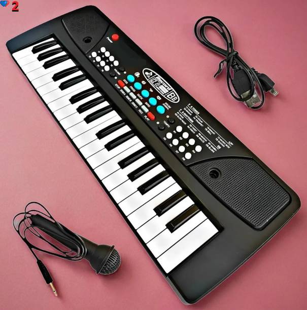 Shamsa A733 Piano Toy with Microphone, USB Power Cable & Sound Recording Function Best Birthday Gift for Boys and Girls Musical Instruments Latest Analog Analog Portable Keyboard