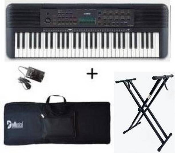 YAMAHA PSR-E273 61-key Portable Arranger Keyboard with Adaptor, Bag and Black Double Rod Stand Combo Package Digital Arranger Keyboard