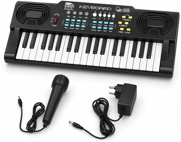 intern Kids Keyboard for Beginners Rechargeable Battery Piano Keyboards with Mic INT-KB-3701 Analog Portable Keyboard