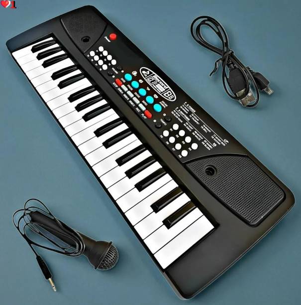 Bashaam A128 Piano Keyboard with Recording ,Mic & Mobile Charger Best Birthday Gift for Boys and Girls Musical Instruments Latest Analog Analog Portable Keyboard