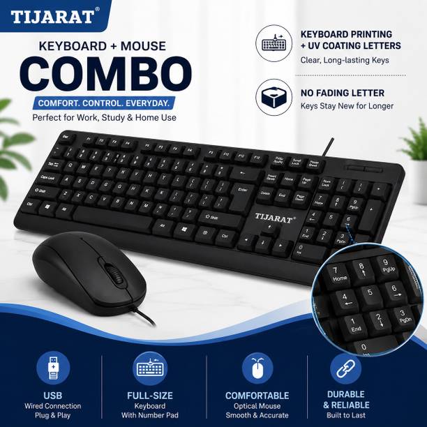 Tijarat KY-100 PS2 Standard Desktop Keyboard Compatible with Desktop