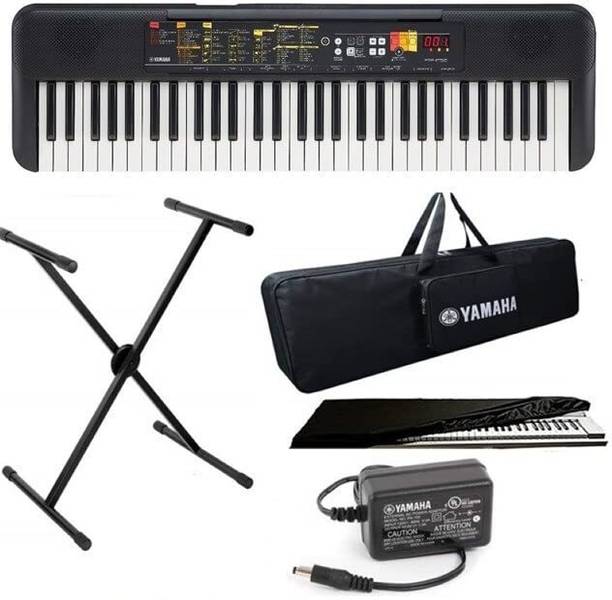 YAMAHA Keyboard Combo with Stand, Dust Cover & Power Adapter PSR F52 Digital Portable Keyboard