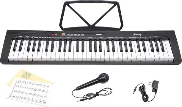 Juarez JRK651 Piano, Adapter, Stickers, Stand, 300 Rhythms & Tones, 21 Demos, Transpose, Digital Portable Keyboard