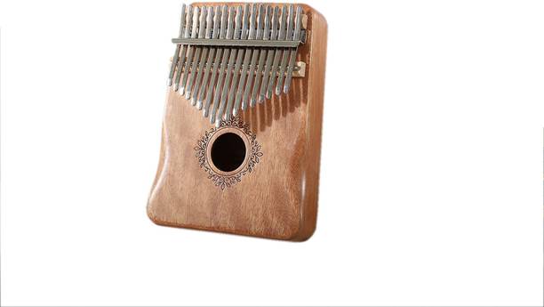 Palap Thumb Piano 17 Keys Musical Instrument Kalimba with Engraved Notes and Tuning Hammer- Light Brown Analog Portable Keyboard