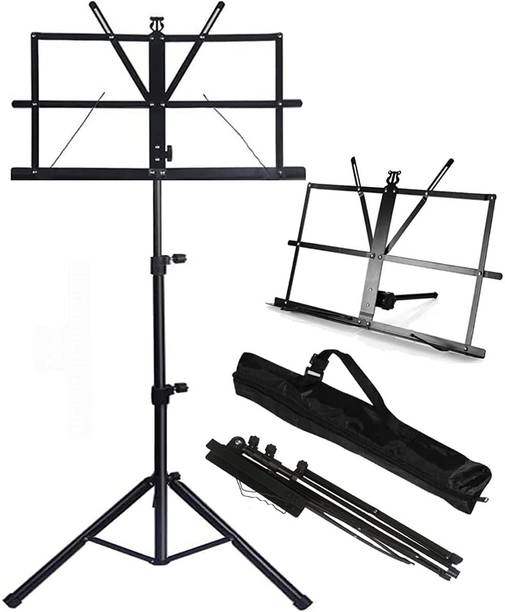 AMG Music Music Stand Folding Sheet Music Stand & Desktop Book Stand Light weight with Bag Notation Stand
