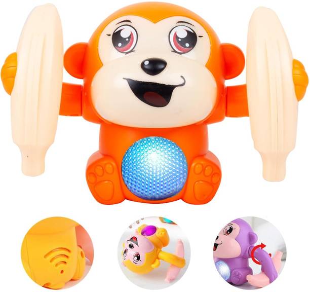 Kidzfun Dancing Banana Monkey Musical Toy for Kids with Spinning and Voice Sensor