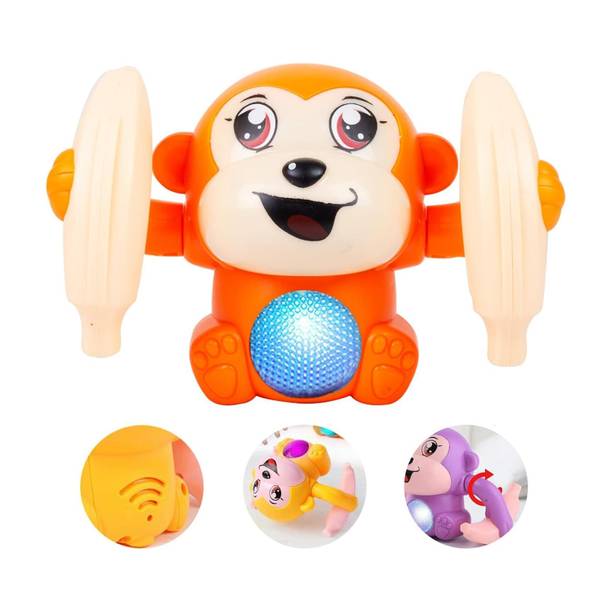 Kidzfun Dancing Banana Monkey Musical Toy for Kids with Spinning and Voice Sensor