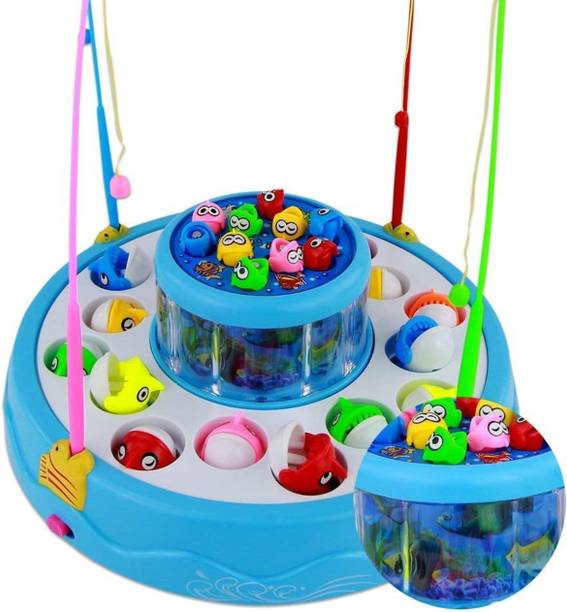 jJerry Traders 360° Rotating Fishing Game Toy Set for Kids