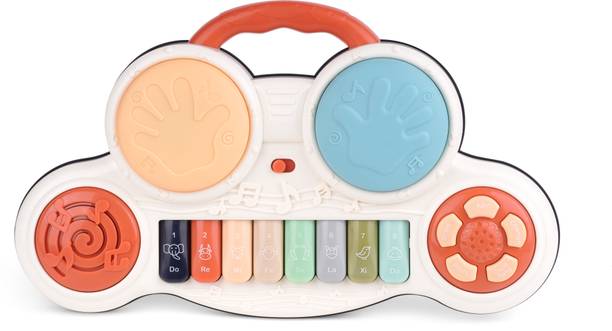 J K INTERNATIONAL Drum Piano Musical Toy For Kids & Multi Function Learning Toy With Light & Sound