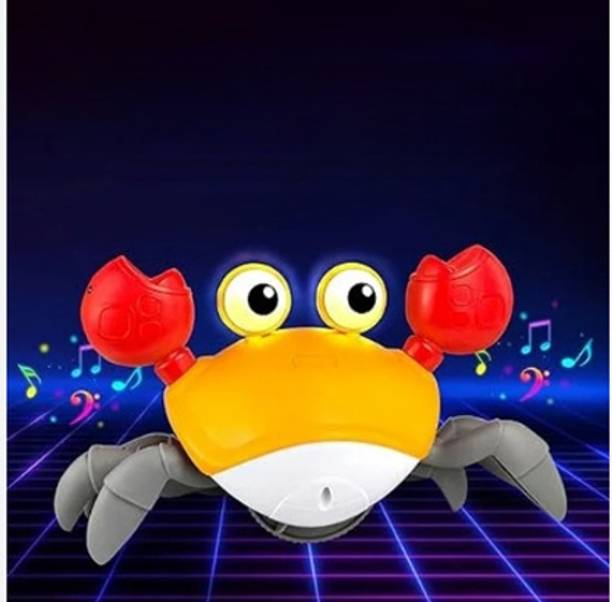 Intelligent Electric Induction Cute Crab Toy with(IND*21058) Light and Sound.