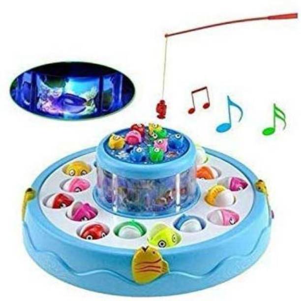 SALEOFF Musical Fish Catching Game Big with 26 Fishes, 4 Pods & 3D Lights-62