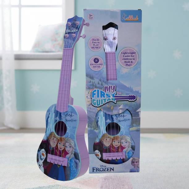 Kriiddaank Frozen Elsa & Anna Guitar (Big) - Adjustable String Tensions, Pick with String