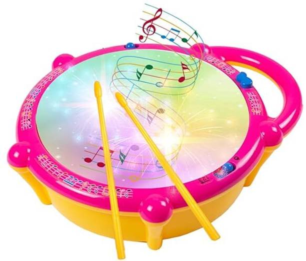 Kanvictz Flash Drum with 3D Lights and Music toys for kids toys musical toys for kids