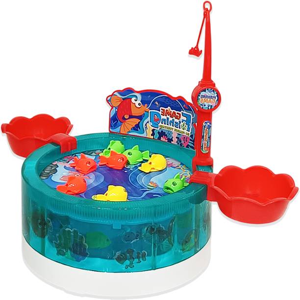 AlvexToys Fishing Game Toy for Kids Boys and Girls Fish Catching Game Educating Fun Gift