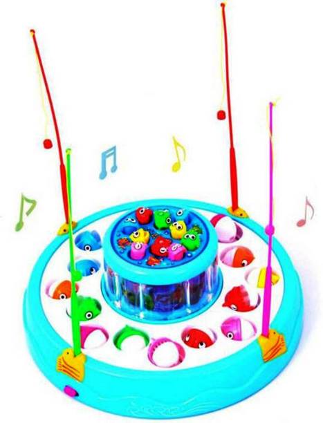 Tenmar Musical Fish Catching Game Big with 26 Fishes, 4 Pods & 3D Lights-287