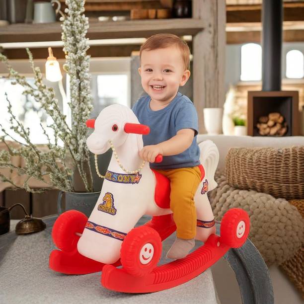 TOYPROFESSOR Baby Horse Rider and Rocker for child Age 1-3 Birthday Gift for Kids rideon toy