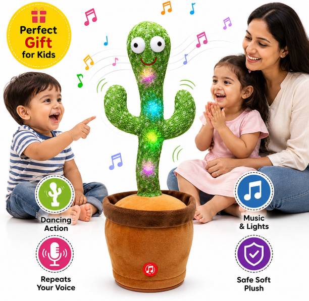 Toys Adventure Dancing Cactus Talking Musical Toy for Kids, Mimicking & Music Features