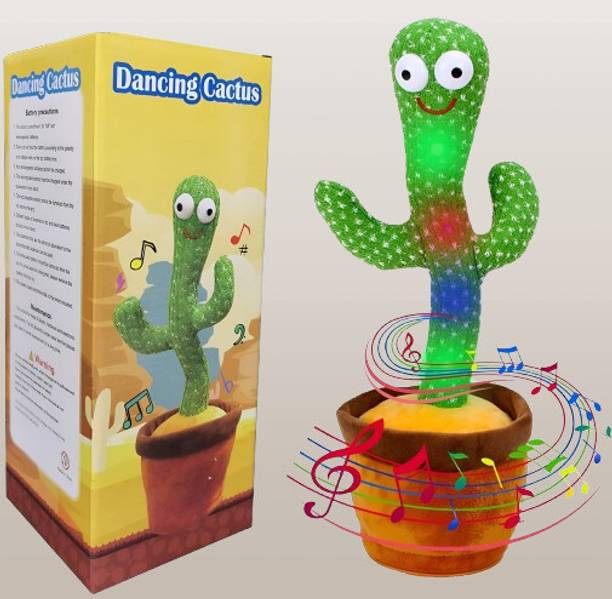 TOY NAGRI New Dancing Cactus Repeats Electronic Plush Toy with Singing Cactus