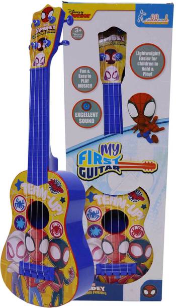 Kriiddaank Spiderman Guitar (Big) - Adjustable String Tensions, Fingerstyle Tab, Pick