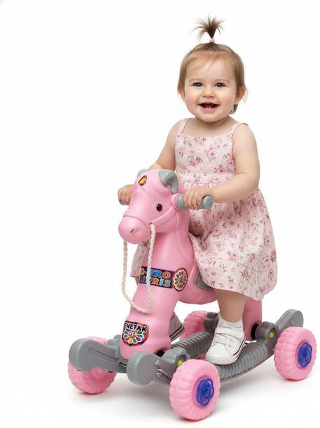 TOYPROFESSOR 2 in 1 Baby Horse Rider Rocker for Kids 1-3 Years Birthday Gift for Kids