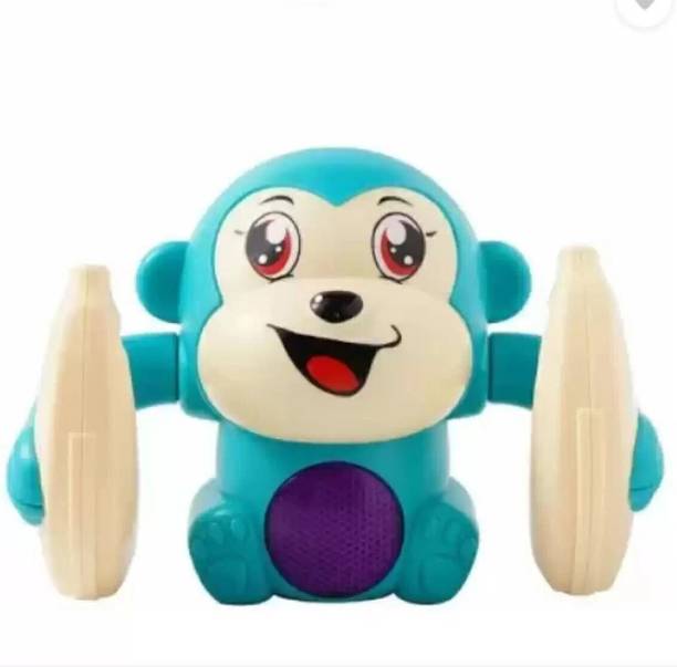 Vicorp Musical Toys Dancing and Spinning Rolling Doll Tumble Monkey Toy