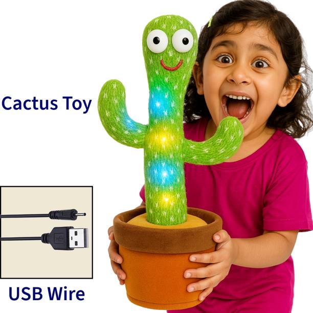 FXI Dancing Cactus Toy Talking For Kids Repeat What You Say Light Music Toy For Kids