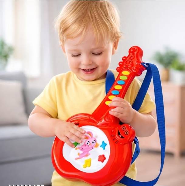 Diamond Spring Baby Musical Rabbit Guitar with 8 Interactive Buttons