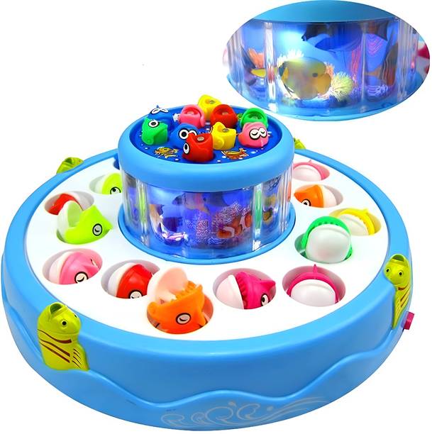 SARASI Fishing Master Game For Kids, 2 Flishing Pond, 4 Fishing Rod, 26 Pcs Fish