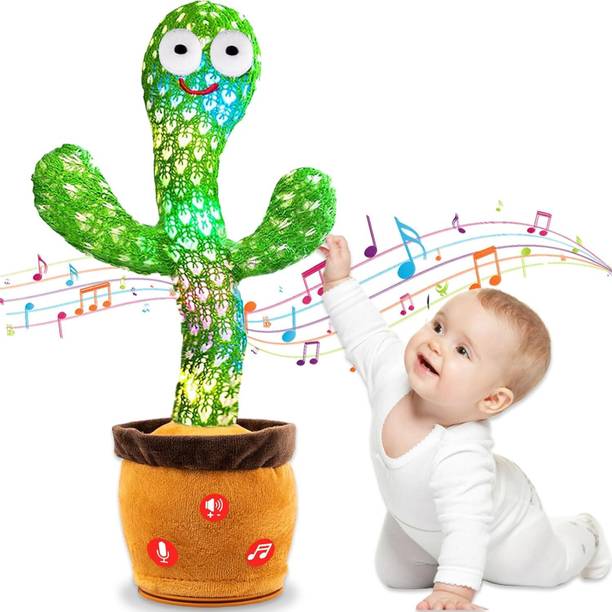 SuNZita Dancing Cactus Repeats What You Say,Electronic Plush Toy with Lighting & Singing