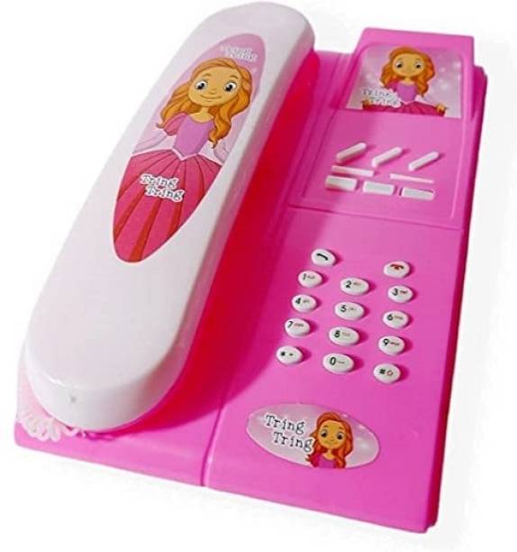 HK Toys Telephone landline Toy Musical and Lights/ Battery Operated (Color as per stock)