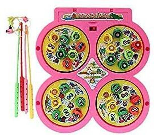 venimall Fishing catching Game with 32 pcs of Fish & 4 Fishing rods
