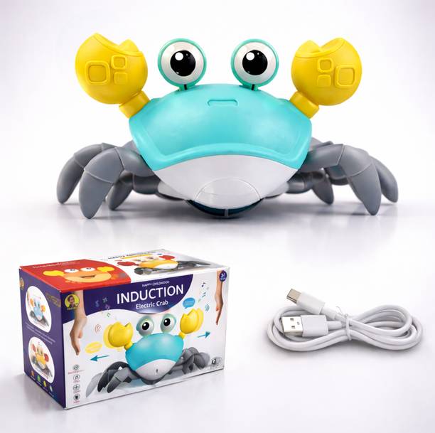 SMART BOY Crab Toy for Kids | Music & Lights USB Rechargeable Crawling Toy