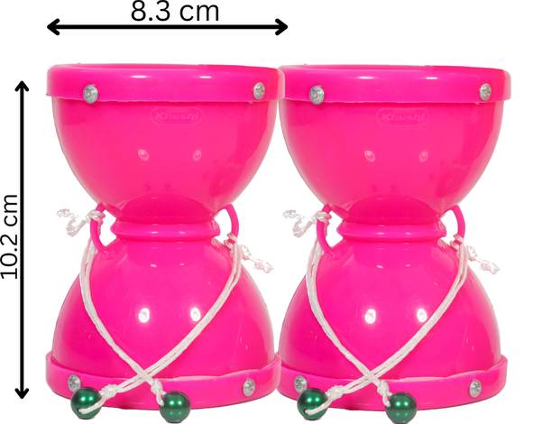 khushi enterprise Musical Damru 2 Piece Set ( 8.3 x 10.2 cm ), Plastic