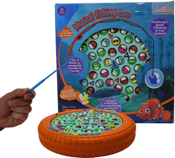 Kriiddaank Nemo Theme Musical Fishing Game-B, Interactive Battery Operated Learning Toy