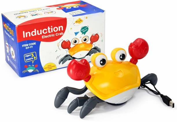 The RU Induction Crawling Crab Musical Toy with Obstacle Avoidance & USB Charging