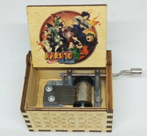Rudrav Brown-Naruto Music Box Wooden Engraved Musical T...