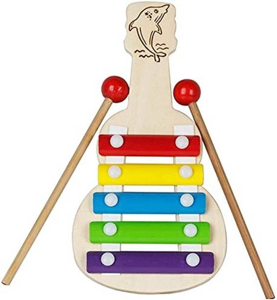 Smartcraft Xylophone Guitar Wooden Toy (5 Nodes)