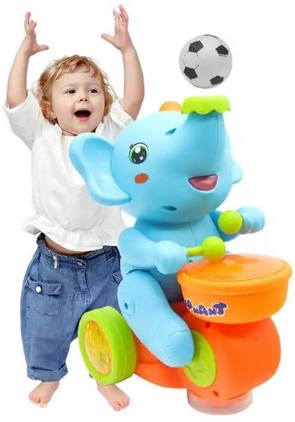 KickNCart KNC Yellow Elephant Floating Blow Ball Toy