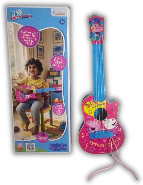 Kriiddaank Peppa Pig Guitar (Small) - Adjustable String Tensions, Fingerstyle Tab