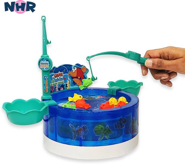 AlvexToys Fishing Game Toy for Kids Boys and Girls Fish Catching Game Educating Fun Gift