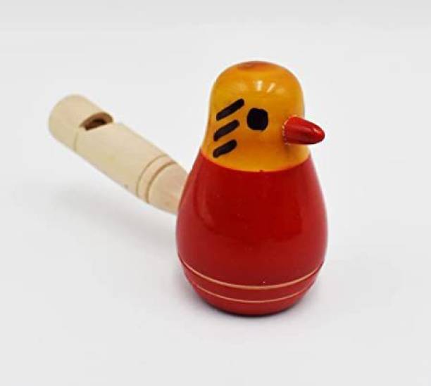 TRU TOYS Wooden Handcrafted Whistle Keychains Toys (1 Pcs, Whistle Keychain Bird)