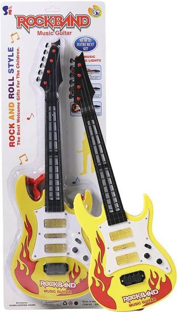 SE Rockband XL Music & Lights Guitar Toy for Kids | Battery Operated
