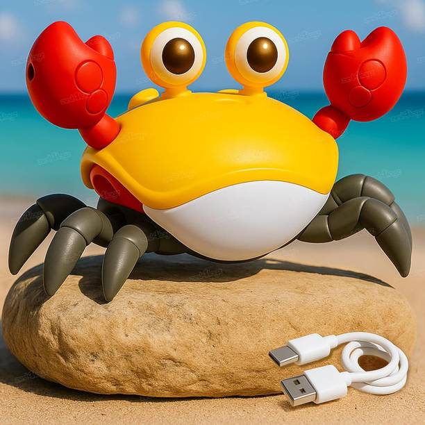 Gadgets In Hand Electric Dancing Crab Toy with Music, Lights & Sensor Movement