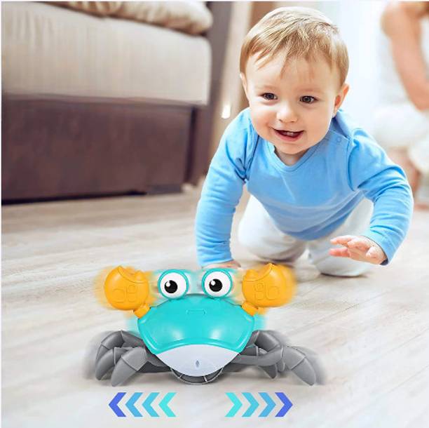 Intelligent Electric Induction Cute Crab Toy with(IND*3308) Light and Sound.