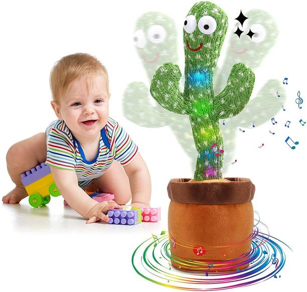 Sonpal Cactus Talking Toy, Wriggle Singing Cactus Repeats What You Say Soft Plush