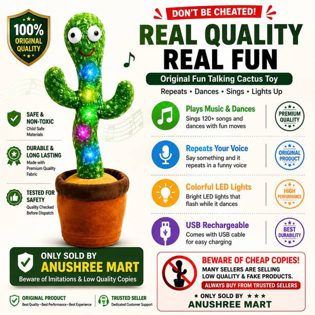 Anushree Mart Smart Dancing Cactus – Talking Toy for kids