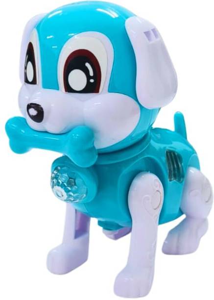 KAIRAVI ENTERPRISES Ke Electronic Walking Dog Toy for Kids, with Light Effects GREEN
