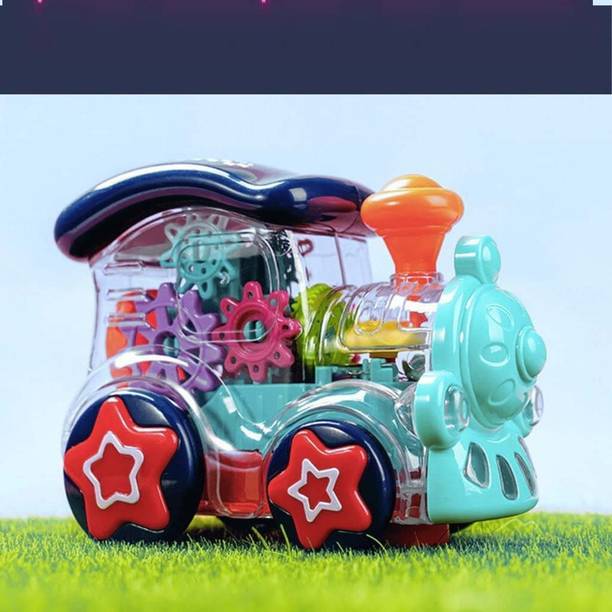 Toyvala Concept Train Engine 360° Move Live Gear Bump-N-Go Toy - Light & Sound68